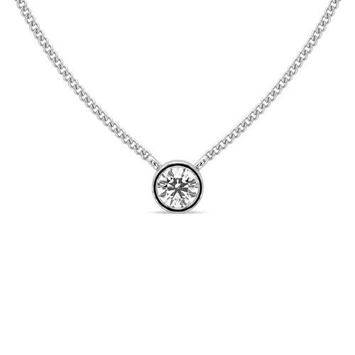 25pt Round Solitaire Necklace