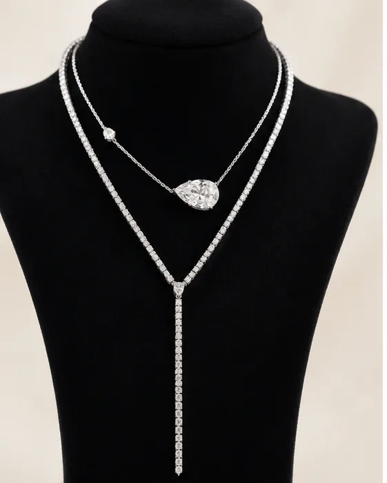 The Ellery Two Layered Lariet Necklace