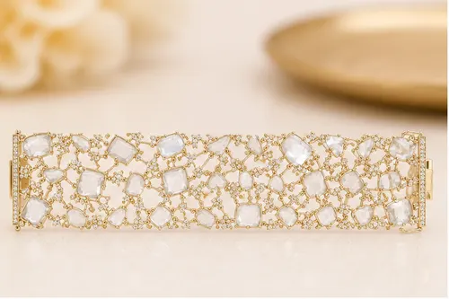 The Yorkham Polki And Round Diamond Bracelet