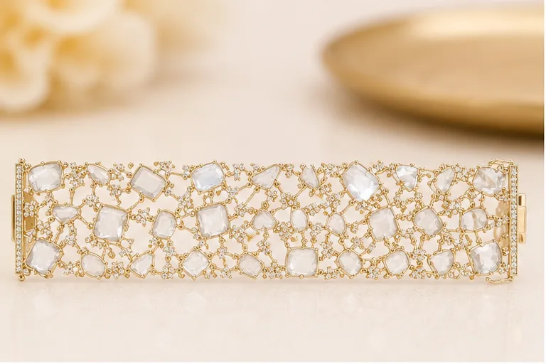 The Yorkham Polki And Round Diamond Bracelet
